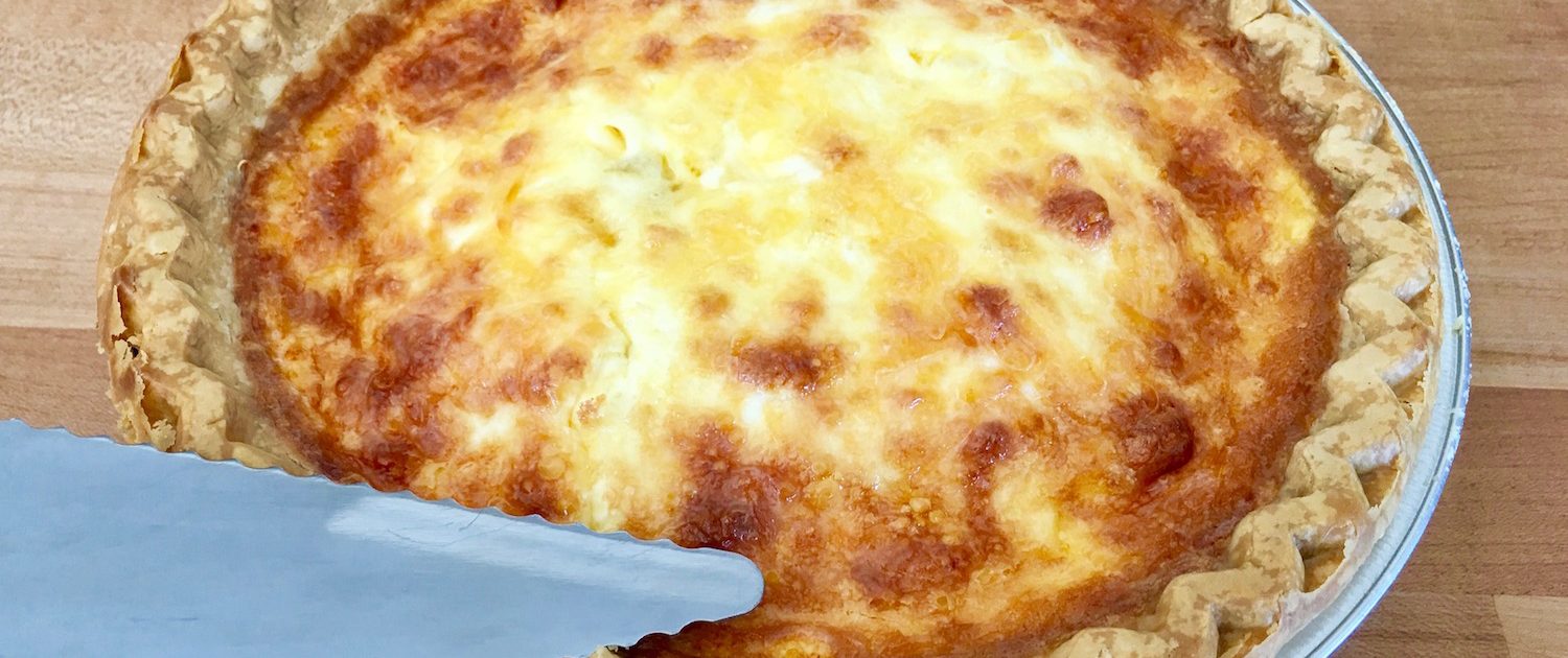 Baked Quiche read to serve